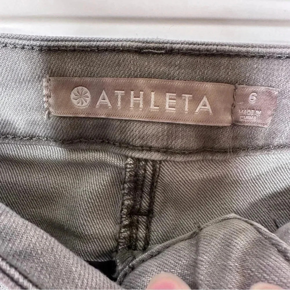 ATHLETA Gray Sculptek Skinny Jeans Size 6 - Picture 12 of 15